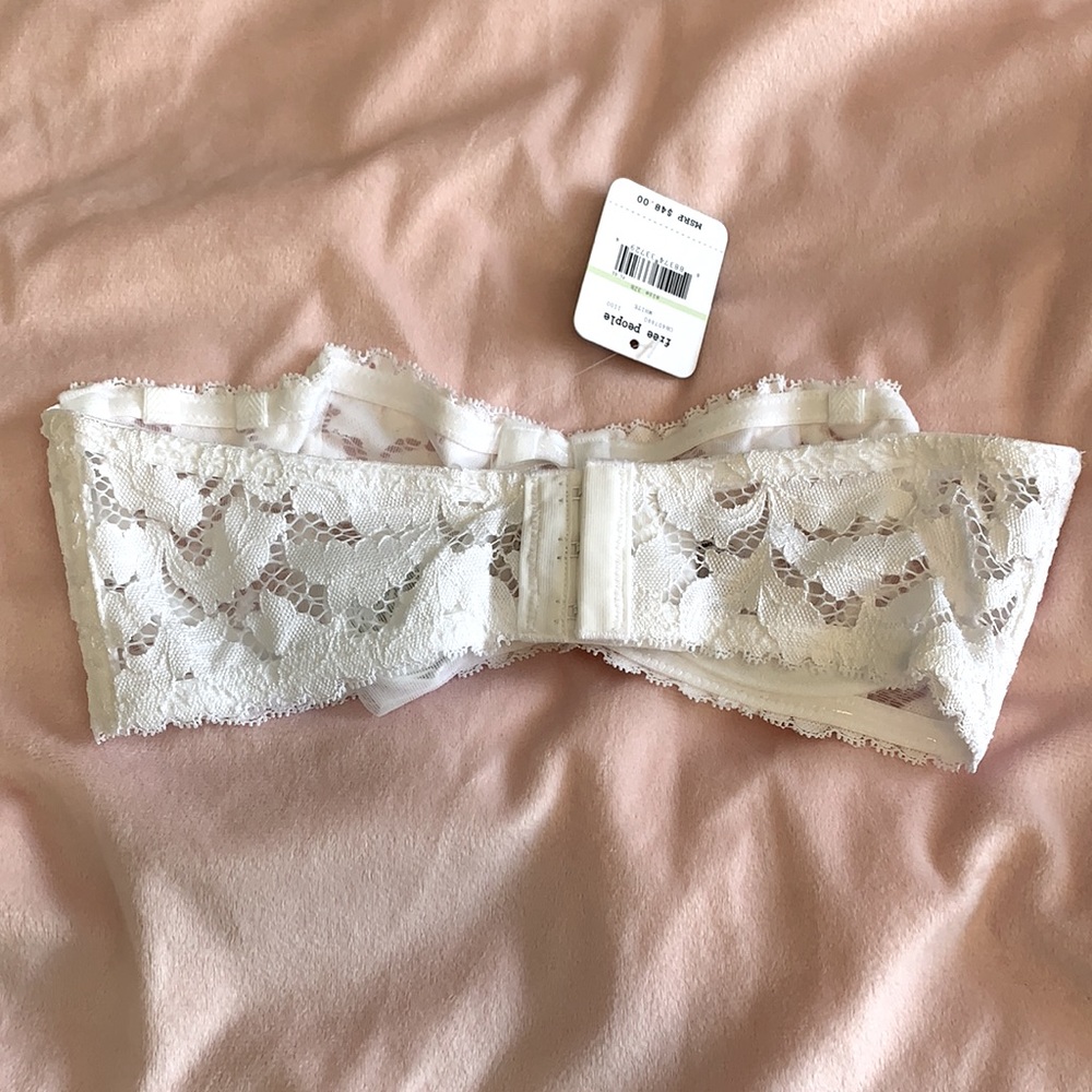 LAST ONE! Free People Love Letters Lace Bra - White - Picture 6 of 7